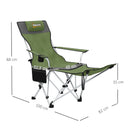 Outsunny Set Of 2 Reclining Camping Chairs