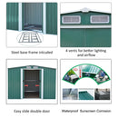 8*8FT/10*8FT Metal Garden Storage Shed with Sliding Door