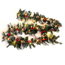 Lifeideas 270cm Artificial LED Warm White Light Christmas Garland
