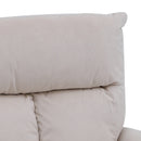 Livingandhome Modern Upholstered Swivel Armchair with Black Legs