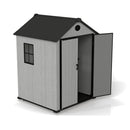 Breeins Apex Roof Garden Storage Tool Shed With Lockable Doors - Grey Wood Effect (L, XL & 2XL Sizes)