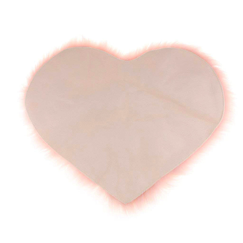 Lifeideas Heart Shaped Super Soft Shaggy Area Rug Pink