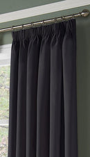 Plain Blackout Pencil Pleat Taped Top Curtains