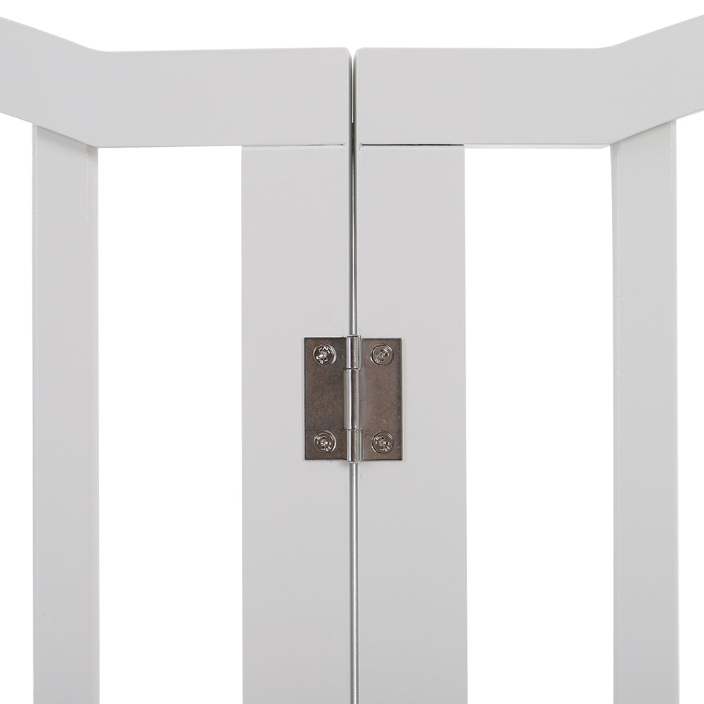 4 Panel Wooden Foldable Safety Gate With Stable Feet