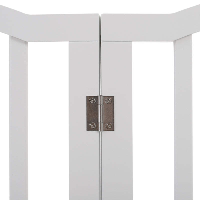 Kidkid 4 Panel Wooden Foldable Safety Gate with Stable Feet