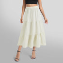 A-line Swing Pleated Midi Skirt