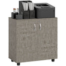 Vinsetto 2-Tier Locking Filing Cabinet Office Storage Cabinet