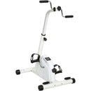SPORTNOW Seated Pedal Exerciser With Dual Massage And LCD Display, White