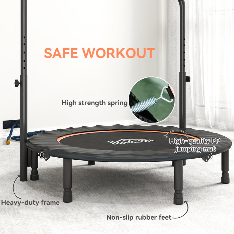 HOMCOM 40 Inch Foldable Mini Fitness Trampoline With Foam Handle