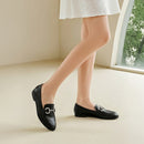 Casual Closed Toe Slip-on Horsebit PU Loafer - Black