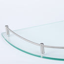 Lifeideas 2-Tier Tempered Glass Corner Shelf Bathroom Wall Mounted