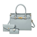 Modishion 3-Pcs PU Leather Handbag With Purse & Card Holder