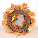 Rustic Fall Maple Leaf Pine Cone Wreath