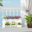 Outsunny 3 Pcs Self Watering Plant Pots w/ Visual Water Level Window
