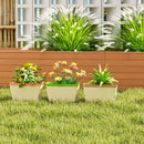 Outsunny 3 Pcs Self Watering Plant Pots w/ Visual Water Level Window