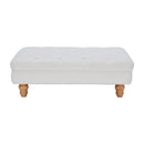 Livingandhome Teddy Fleece Upholstered Footstool