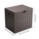 Breeins 126L PP Garden Storage Box With Combination Padlock