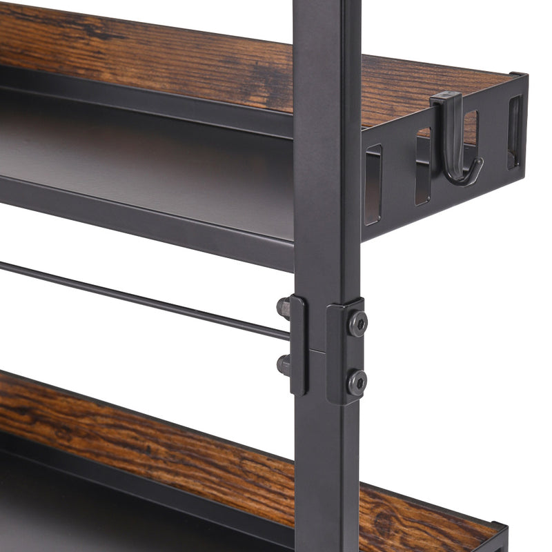 Lifeideas Steel and Wood Over-the-Door Kitchen Pantry Organizer