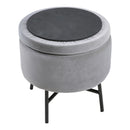 Livingandhome Contemporary Velvet Storage Ottoman