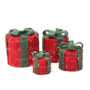 Lifeideas 4-Piece Christmas Gift Box Decorations with LED Lights