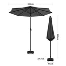 Livingandhome Outdoor Solar 24 LED Lights Patio With Crank For Patio Market With Base