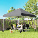 Outsunny 3x3 M Pop Up Gazebo W/ Wheels, One-Touch Party Tent, Dark Grey