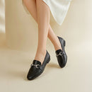 PU Leather Closed Toe Loafers
