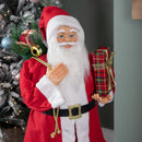 1.1m Traditional Standing Santa Claus Christmas Decoration with Gift Sack