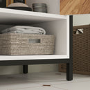 HOMCOM Bathroom Under Sink Cabinet For Basin With Or Without Pedestal Cream