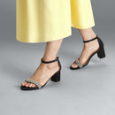 Ankle Strap Open Toe Block Heels Pumps Sandals