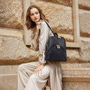Modishion Black PU Leather Backpack