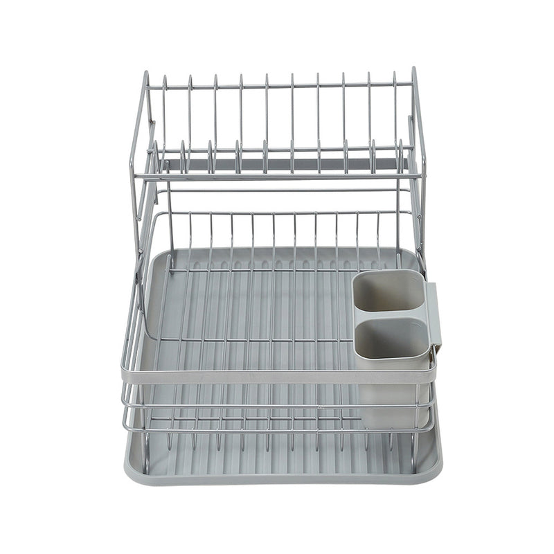 Lifeideas Adjustable Metal Dish Drainer with Tray