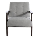 Livingandhome Solid Wooden Frame Upholstered Tufted Armchair