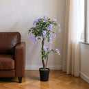 Breeins Artificial Flowers Plant in Pot for Home Decor Purple