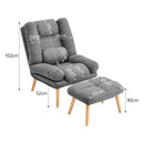 Livingandhome Lounge Recliner Armchair with Footstool