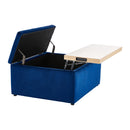 Livingandhome Velvet Storage Stool with Side Table