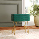 Livingandhome Upholstered Rectangle Storage Footstool
