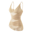Deep V-Neck Cross Compression Shapewear