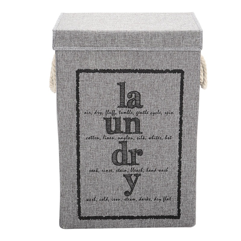 Lifeideas Foldable Home Laundry Baskets Laundry Hamper with Lid and Rope Handles