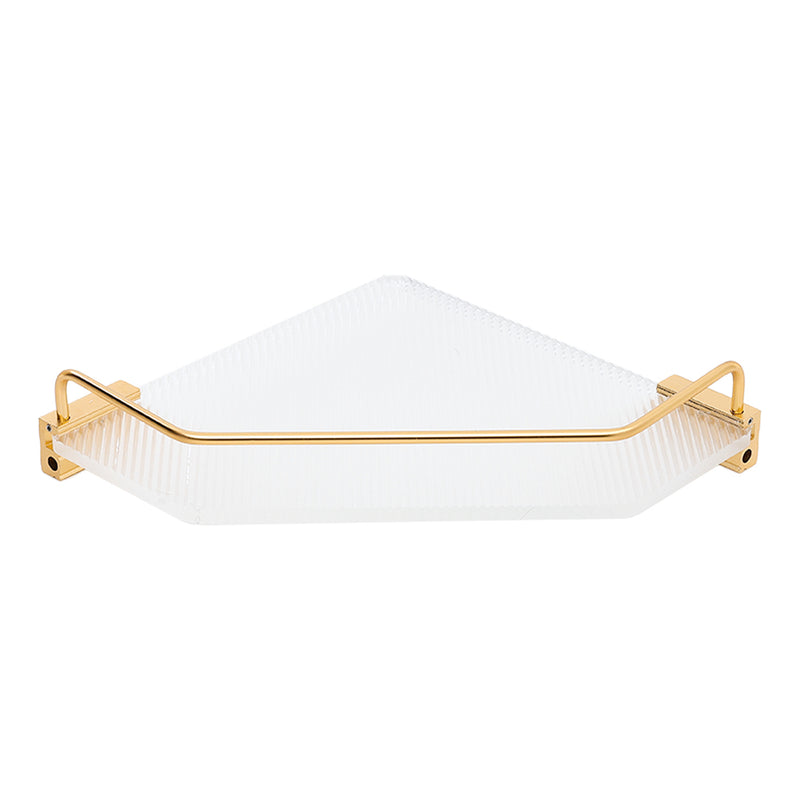Lifeideas Acrylic Bathroom Corner Shelf Adhesive Shower Organiser