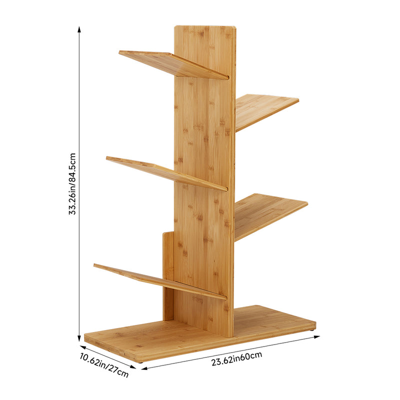 Livingandhome 5-Tier Wooden Tree Bookshelf