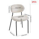 Livingandhome 2Pcs Upholstered Dining Chair with Metal Frame