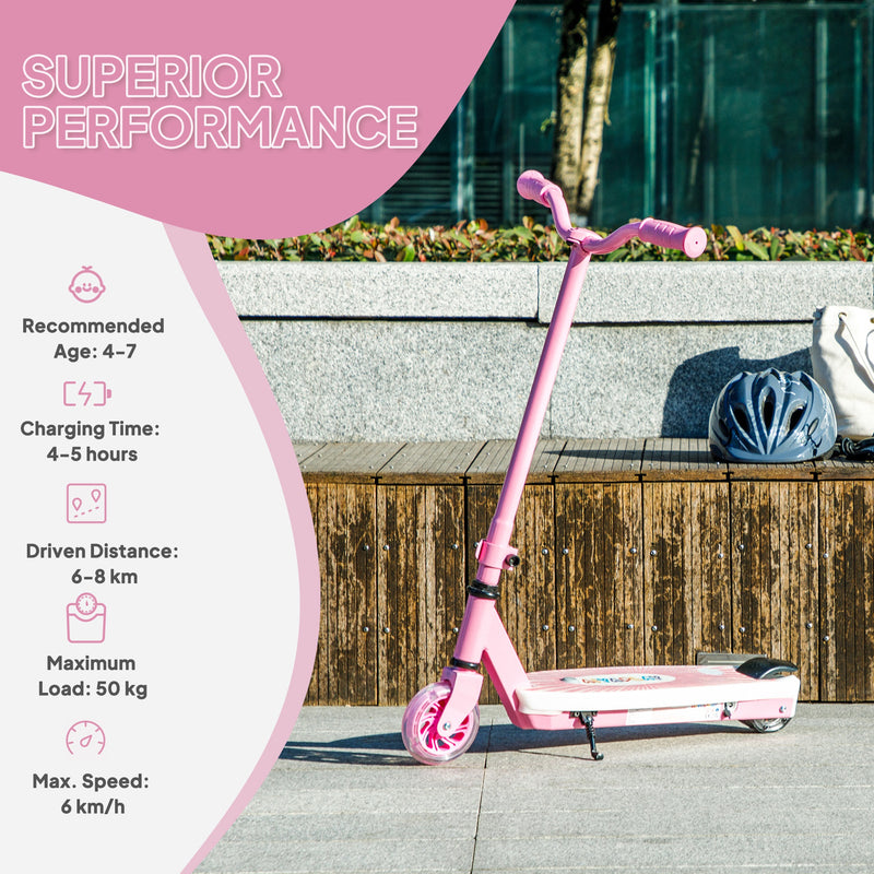 AIYAPLAY Electric Scooter for Kids 4-7, with Auxiliary Rear Wheels