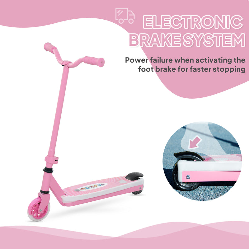 AIYAPLAY Electric Scooter for Kids 4-7, with Auxiliary Rear Wheels