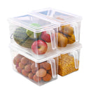 Lifeideas 4Pcs Clear Refrigerator Food Storage Container