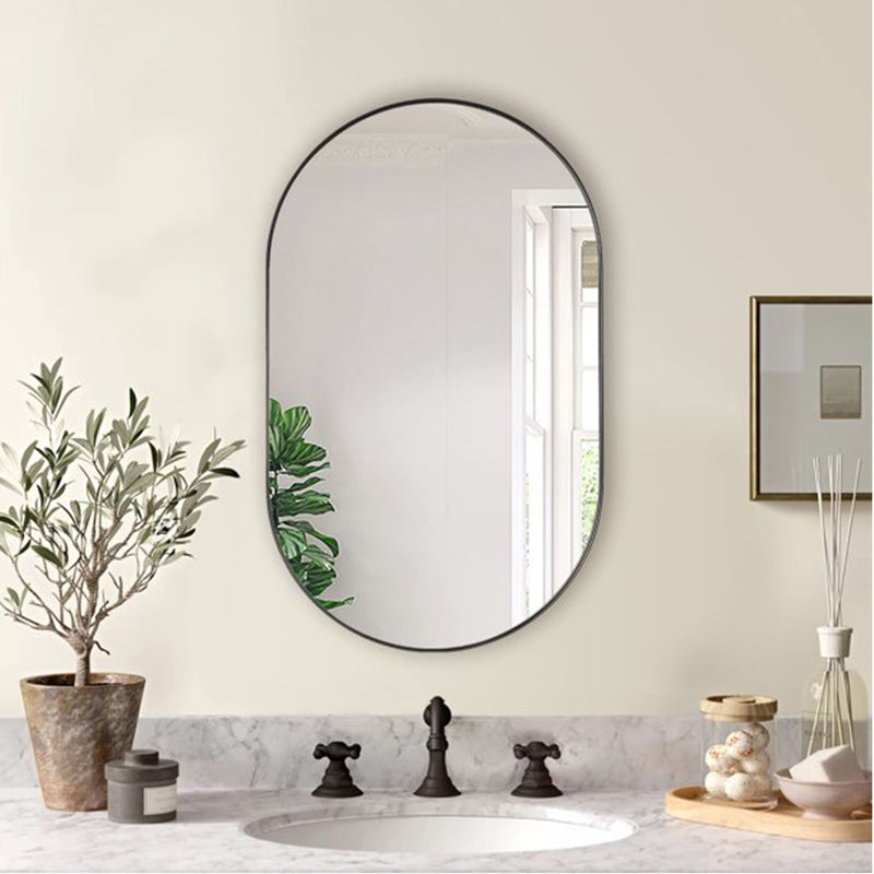 Cottonfy UK Oval Metal Wall Mirror
