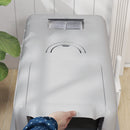 PawHut Stainless Steel Cat Litter Box with Removable Lid, Scoop, Grey