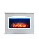 34inch Electric Fireplace with White Wooden Mantel
