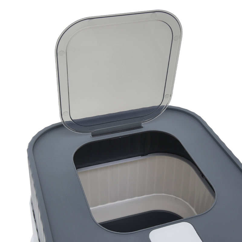 Livingandhome Fully Enclosed Cat Litter Box with UV Sterilization
