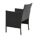Breeins 3-Piece PE Rattan Wicker Garden Furniture Bistro Set